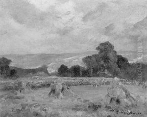 Paysage Aux Meules De Foin by Fernand Maillaud