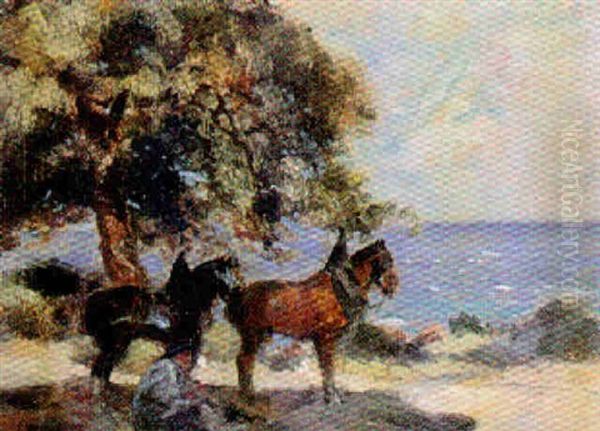 La Halte Du Ramasseur De Varech En Bord De Mer - view 1