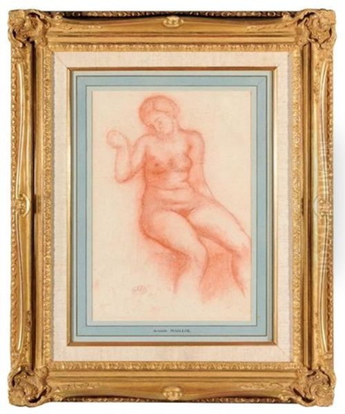 Femme Nue Assise, Le Bras Droit Leve - view 1