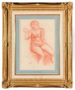Femme Nue Assise, Le Bras Droit Leve by Aristide Maillol