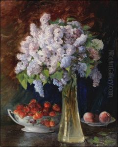 Still Life With Lilacs And Strawberries Still Life With Lilacs And Strawberries