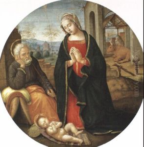 Die Anbetung Des Kindes by Sebastiano di Bartolo Mainardi