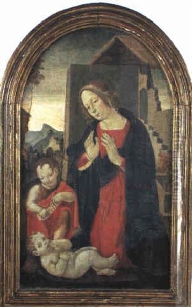 La Vierge Et Saint Jean-baptiste Adorant L'enfant - view 1