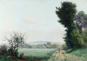 Landscape With Figure On The Road