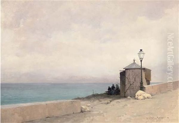 Figures Resting On The Breton Coast - view 1