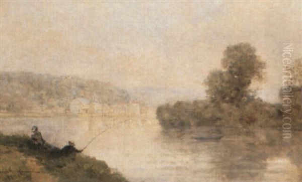 Fishing By A River - view 1