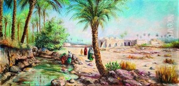 Porteuses D'eau Au Bord De L'oued - view 1