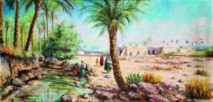 Porteuses D'eau Au Bord De L'oued