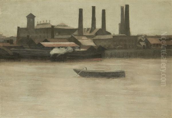 Battersea, Mills And Barges - view 1