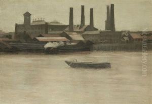 Battersea, Mills And Barges by Paul Fordyce Maitland