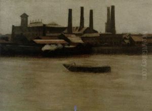 Mills And Barges, Chelsea by Paul Fordyce Maitland