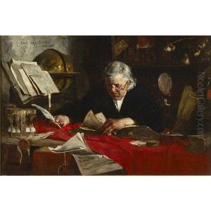 Notary At Work by Gustav Majer