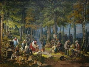 Jagdvesper Im Wald by Gustav Majer