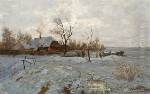 Beim Eisschneiden Beim Eisschneiden