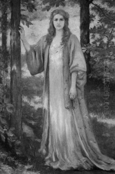 Robed Women In A Woodland View - view 1