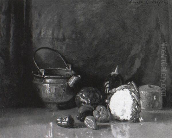 Still Life With Cauliflower, Peppers And Eggplant - view 1