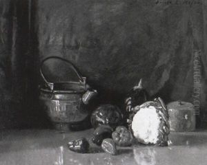 Still Life With Cauliflower, Peppers And Eggplant by Ernest Lee Major