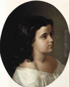 Portrait Of A Girl by Ivan Kuz'mich Makarov