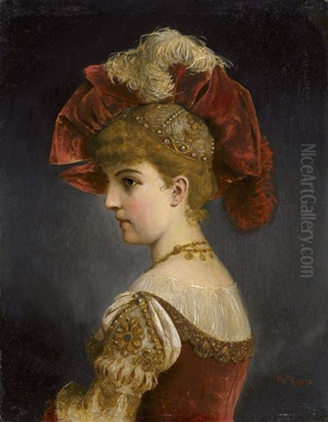Bildnis Einer Dame Im Renaissance-kostum - view 1
