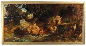 Die Nixen Und Der Tiger by Hans Makart