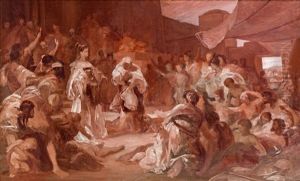 Judith Presents The Head Of Holofernes by Hans Makart