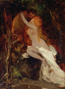 Faun And Nymph by Hans Makart