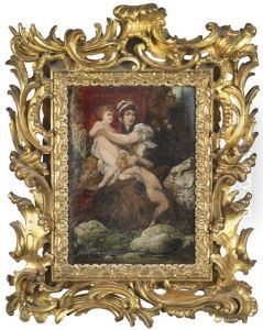 Mutter Mit Zwei Kindern - Sinnbild Der Fruchtbarkeit Aus Abundantia: Die Gaben Der Erde by Hans Makart