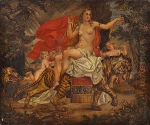 Najade Reitet Auf Einem Tiger by Hans Makart