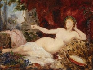 Ruhende Bacchantin by Hans Makart