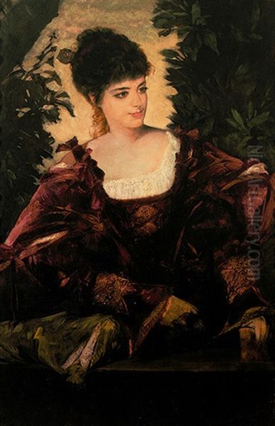 Portrait Einer Jungen Frau In Historischem Kostum - view 1