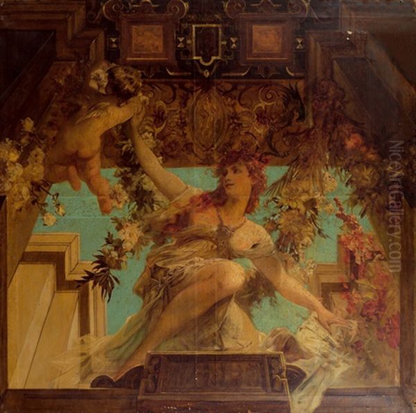 Deckengemalde - Allegorie Auf Den Frohlichen Lebensgenuss - view 1