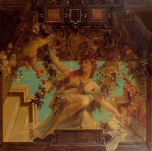 Deckengemalde - Allegorie Auf Den Frohlichen Lebensgenuss