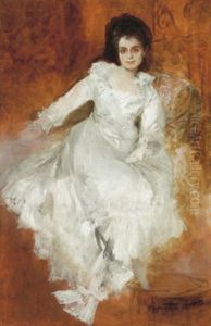 Bildnis Einer Dame Der Gesellschaft by Hans Makart