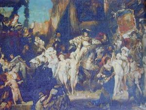 L'entree De Charles Quint A Anvers by Hans Makart