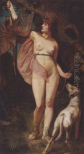 Stehende Diana by Hans Makart