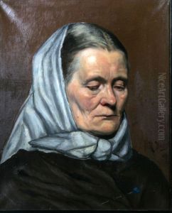 Portratt Av Aldre Kvinna by Richard Bergh
