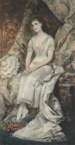 An Elegant Lady (baroness Teschenberg?) by Hans Makart
