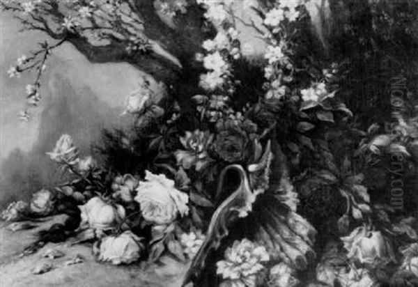 Kirschbluten Und Rosen - view 1