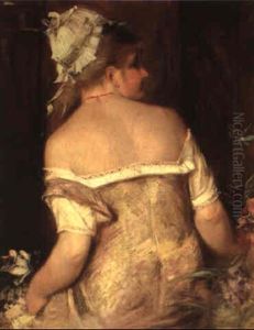 Portrait Eines Madchen (mathilde Wildauer?) by Hans Makart