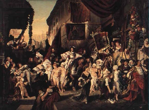 The Entry Of Carl V Into Antwerp - view 1