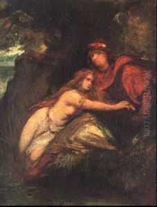 Nymphe Und Troubadour by Hans Makart