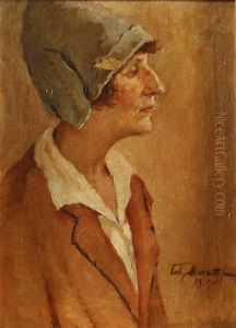 Portrait Of The Poet Anna Akhmatova by Gavriil Petrovich Makaturin