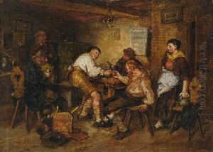 Fingerhakler Im Wirtshaus by Johann Makloth