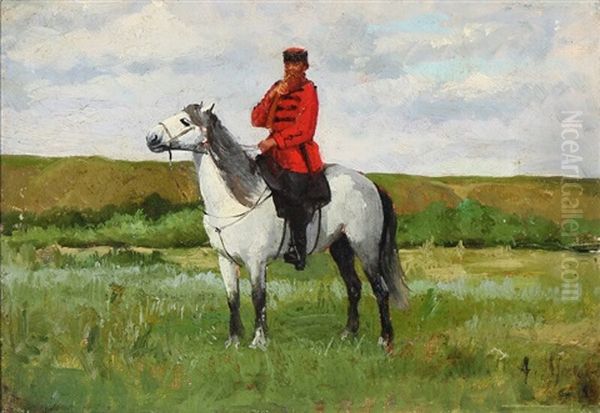 A Russian Cossack On Horseback - view 1