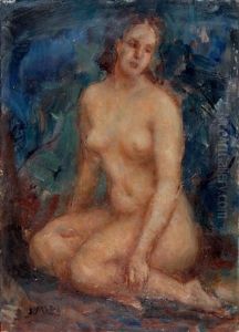 Sitzender Weiblicher Akt by Sergej Alexandrowitsch Mako