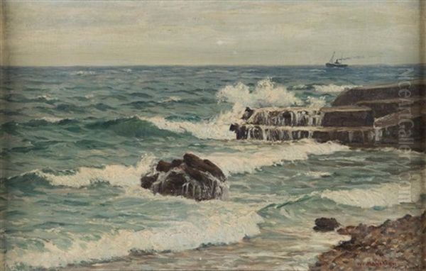 La Vague Dans Les Rochers - view 1