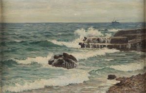 La Vague Dans Les Rochers by Vartan Makokian