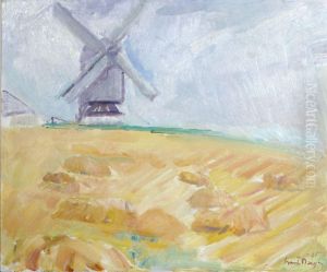 Landskap Med Vaderkvarn by Svante Bergh