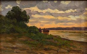 Sunset by Alexandr Vladimirovich Makovsky