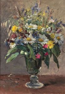 Nature Morte Aux Fleurs by Alexandr Vladimirovich Makovsky